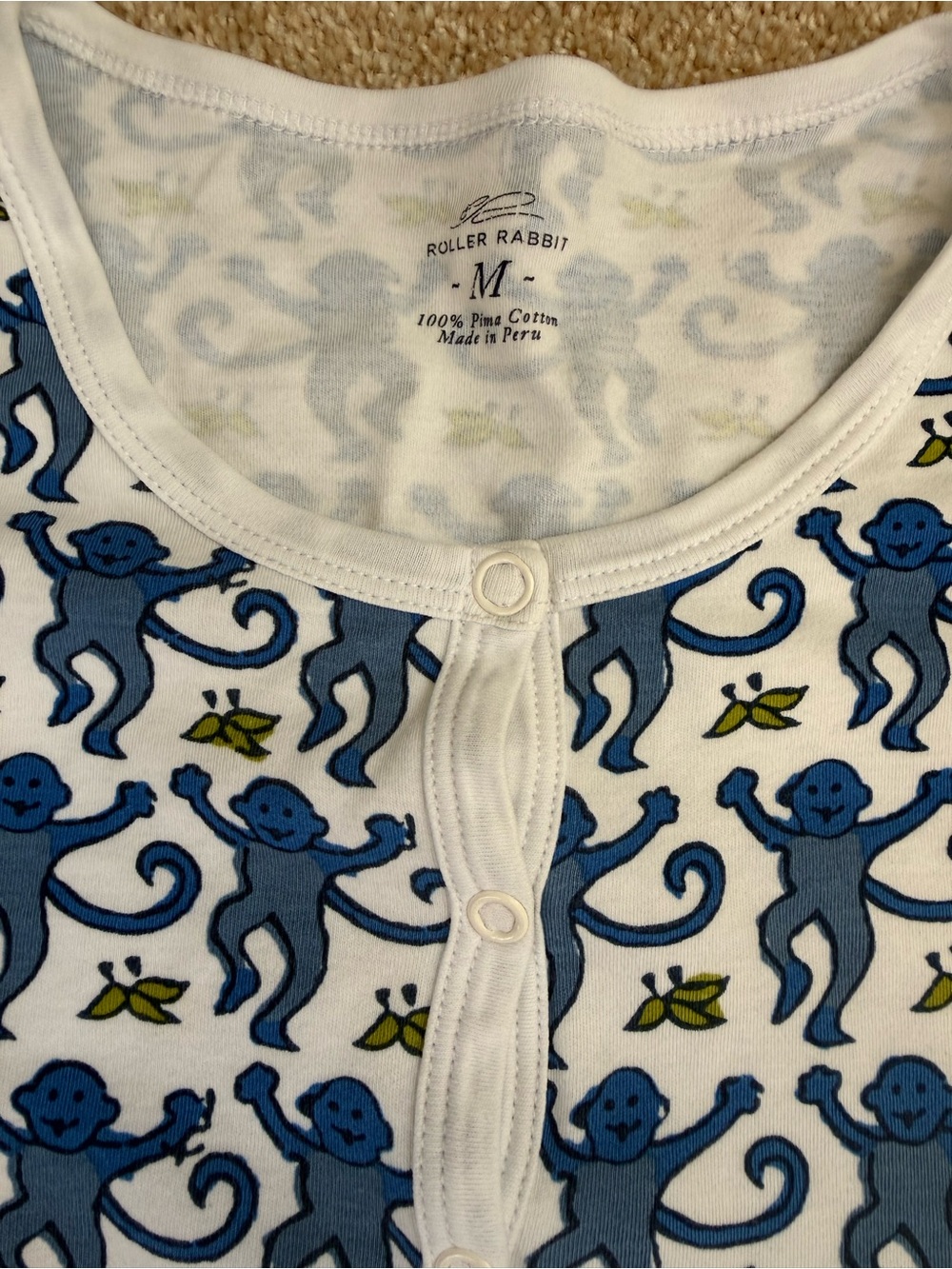 Original Roller Rabbit monkey pjs-ladies M - Picture 5 of 10